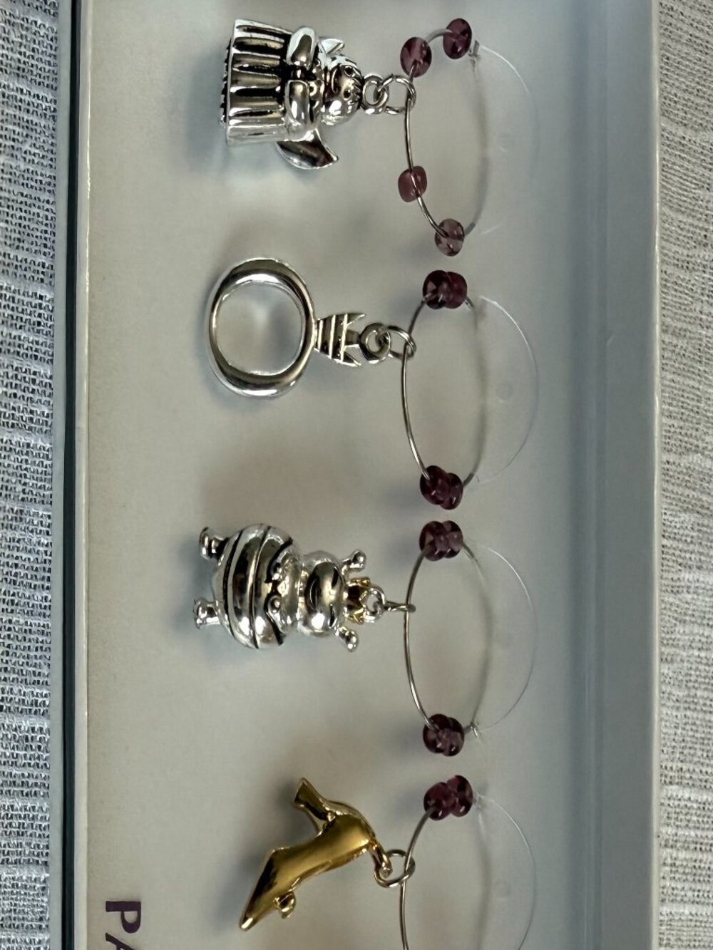 Pandora wine glass charms